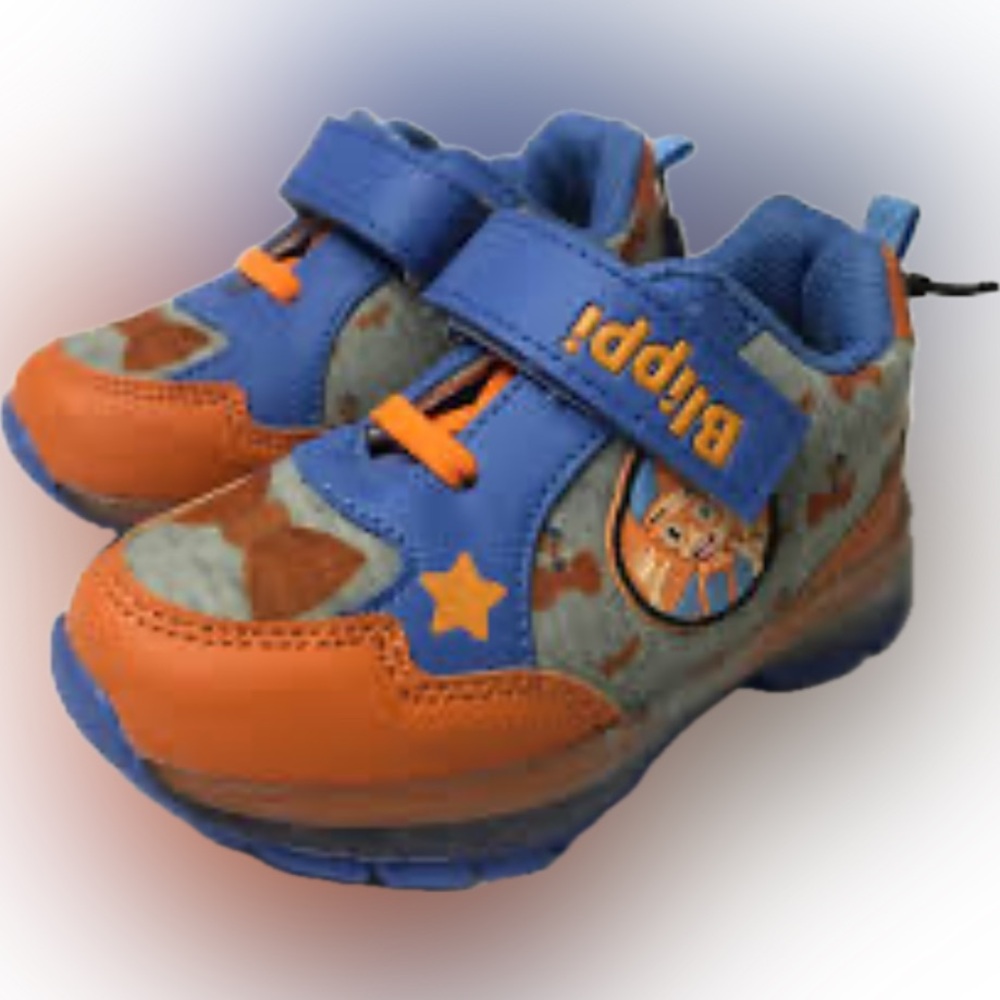 $10 sale Blippo Nickelodeon Blue and Orange Kids Sneakers 5 toddler Blippi Shoes